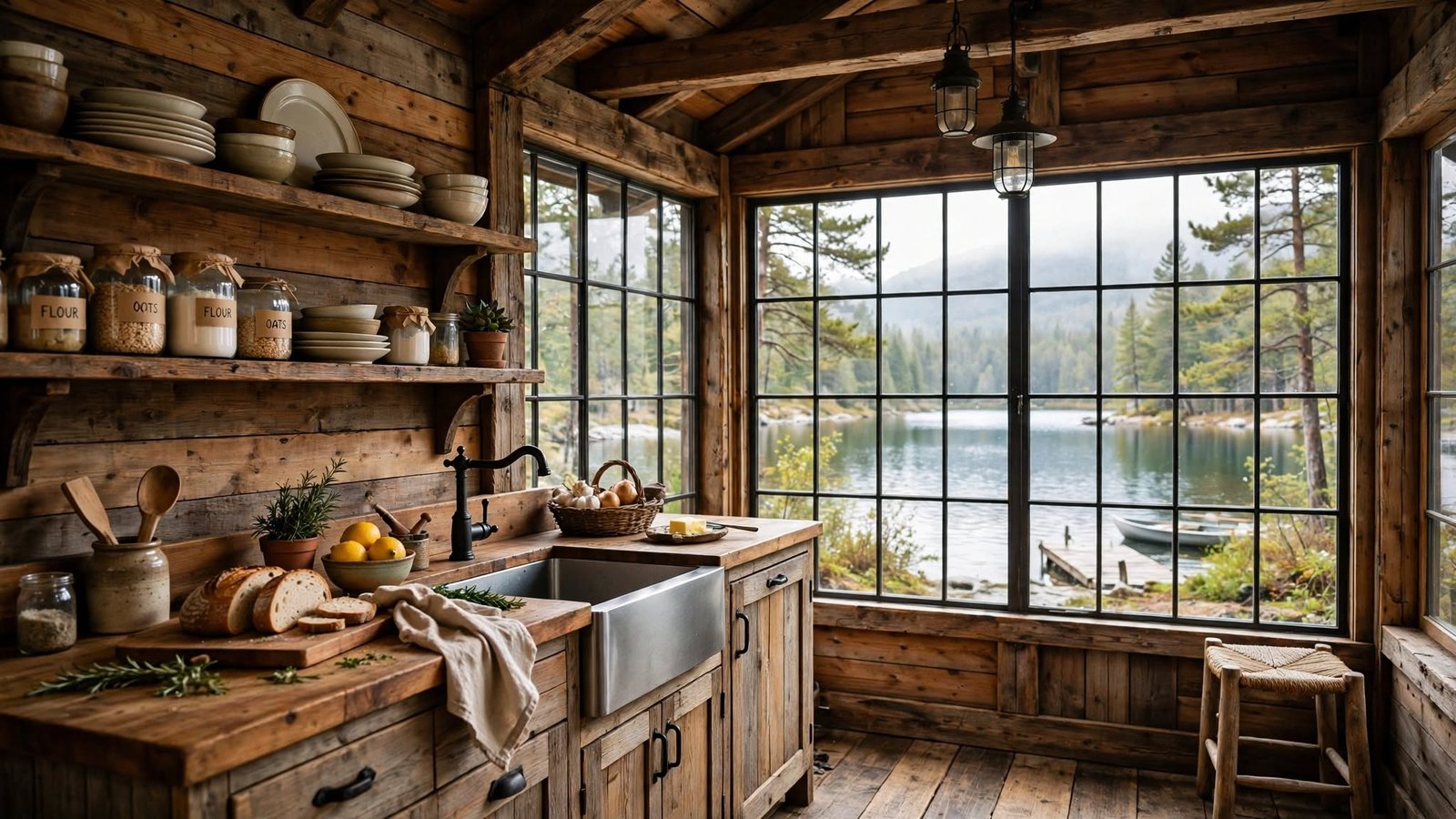 small lake cottage interiors