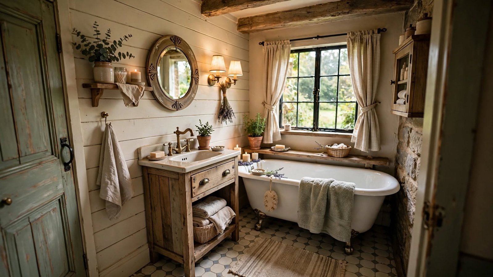 tiny cottage bathroom