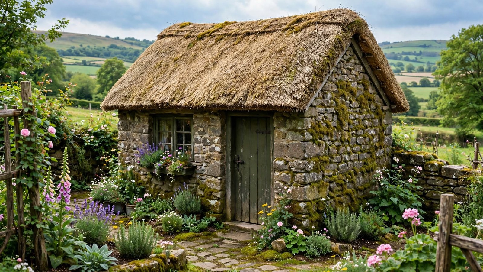 tiny stone cottage