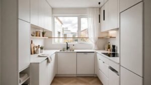 u shaped modular kitchen design