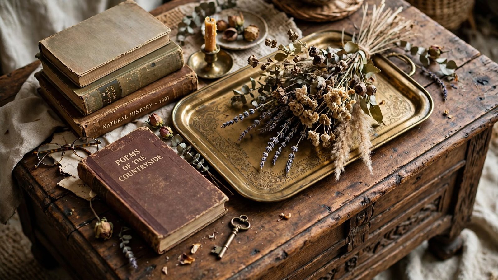 vintage coffee table decor 1